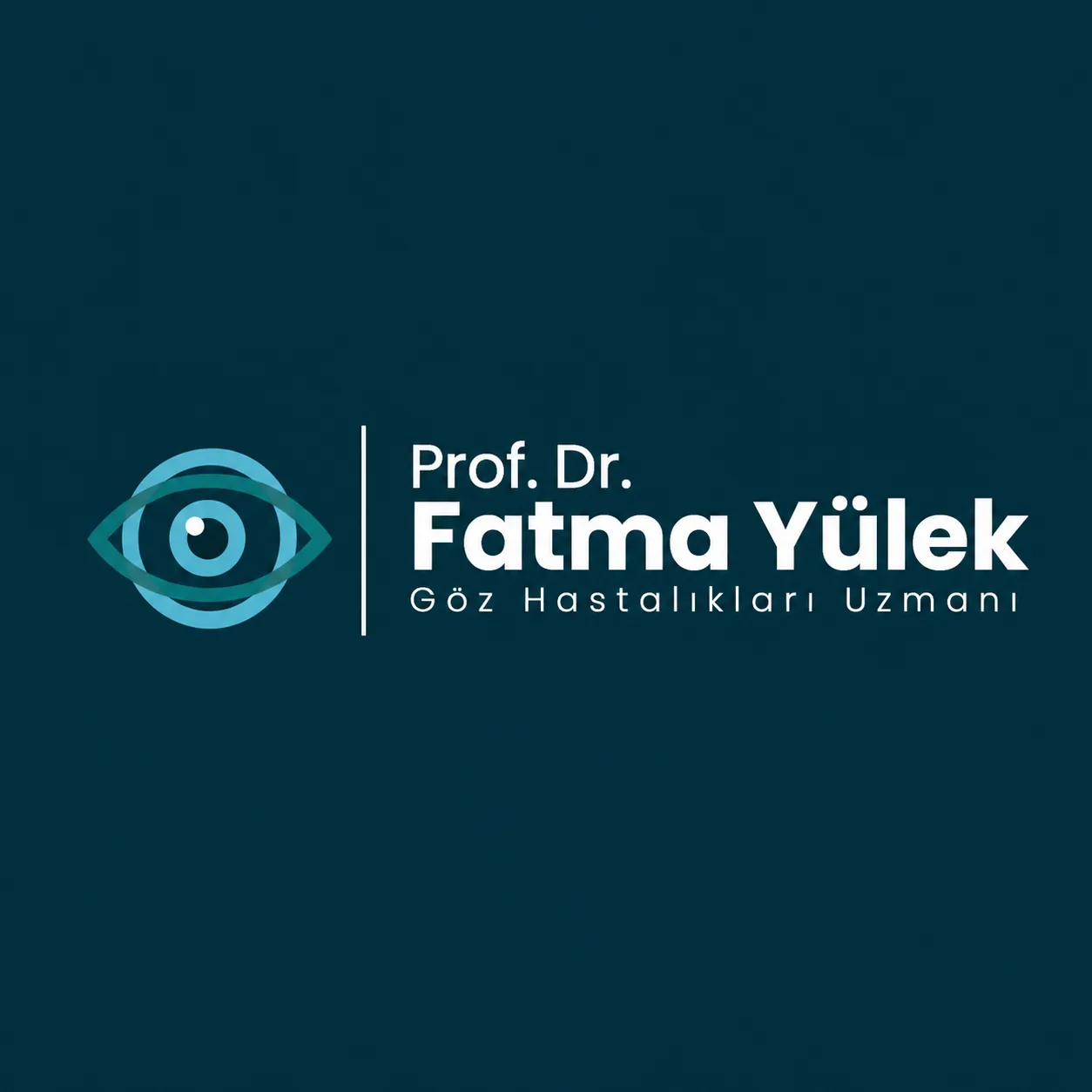 Prof. Dr. Fatma Yülek logosu, petrol mavisi versiyon